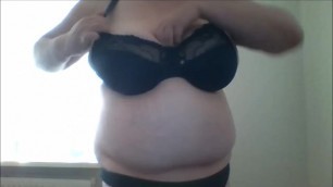 Amateur BBW Playing with her Big Tits on Cam