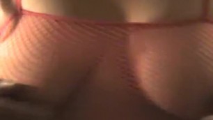 Playing with my Nipples in Fishnet