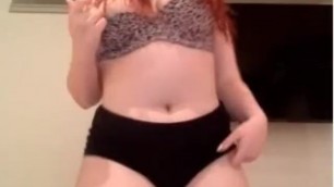 Fat Redhead Teen BBW Live on Webcam