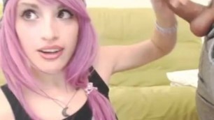 Judith from DATES25.COM - Cute Purple Haired Girl Web Cam BJ Pt2