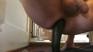 Big Courgette/zuchini in my Cunt Deeply