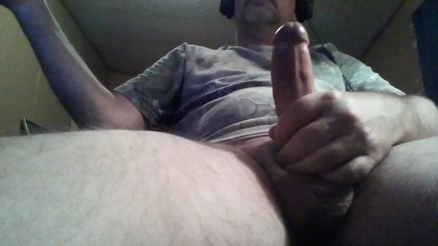 Hubby Stroking his Cock