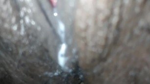 Squirting Action on Bathroom Floor