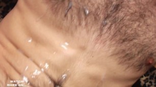 ALL ON MY HAIRY CHEST MMMMM UNCUT COCK!