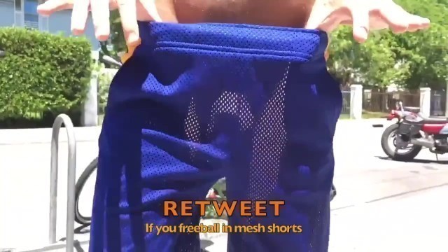 I Love Freeballing in Mesh Shorts...that I have Cut the Liner out Of!