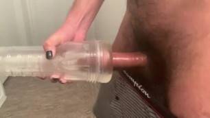 Fucking my Ice Fleshlight and Cum