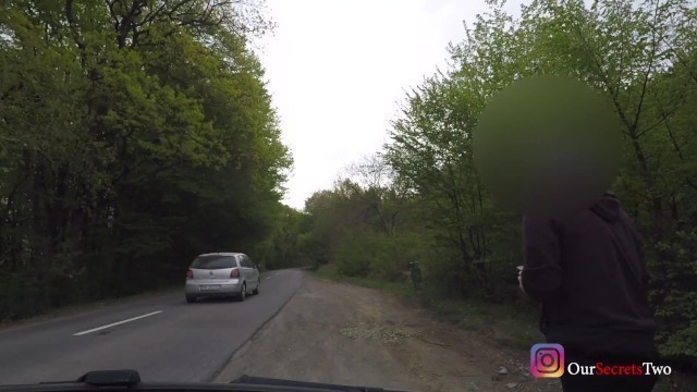 Guy Masturbates on the Main Road - Cars Passing by - very Risky