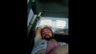 Sexy Dadbod with Beard Masturbating in Public Parking Lot