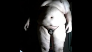 Naked Chubby Boy Plays with his Obese Body