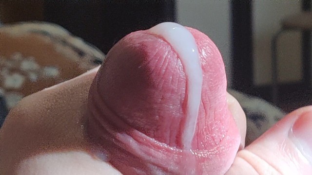 Super Zoom Cumshot. Boy Jerk off his Cock