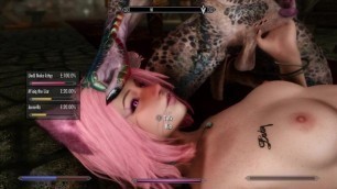 Skyrim: Neko Girl Gets taken Advantage of at Party