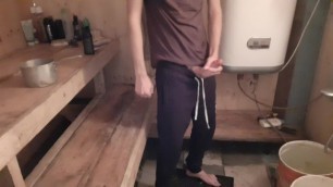 Slender Guy Fingering in Sweatpants