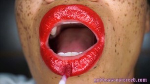 Goddess Rosie Reed Lipstick Fetish POV Red Lipstick Lip Fetish JOI