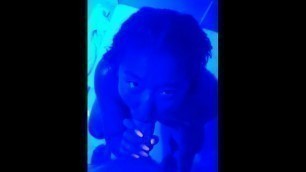 UV Nails Blowjob, Cums on Slutty Asian Face.