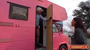 Dirty Slut Loves Fucking Older Men in Trailers