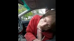 Sucking 19yo Cole in his Car Cum Swallow