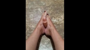 Foot Job on a Dildo