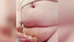 (OF) TSCB Chubby Small Dick Ginger TS Cums In Bathroom