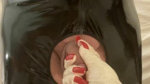 Long Nails Fetish Gloves Handjob and Mules Shoejob