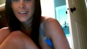 Hot Brunette Riding Dildo on Webcam