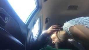 BBC Car Blowjob and Swallow