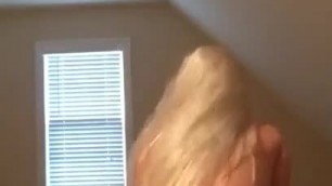 Blonde Girl Dancing Naked. Sexy Ass Twerk!