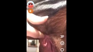 23 Year old Rubs Pussy With Hairbrush On Holla